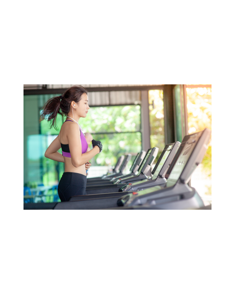 A woman running